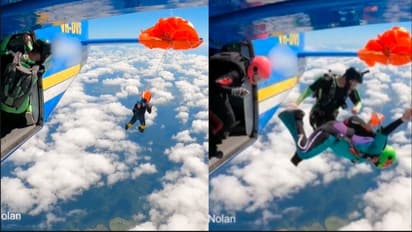 Skydiver Left Dangling Mid Air