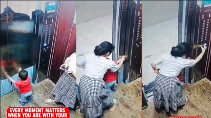 Toddler's Hand Trapped in Lift Door