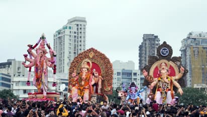 Immersion procession of Lalbaugcha Raja Ganesha idol