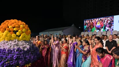 Bathukamma 2025 Miss World Opal Suchata Chuangsri shines in Telangana attire