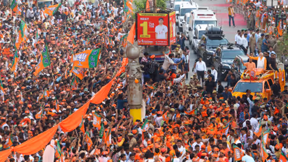 PM Modi road show in Varanasi