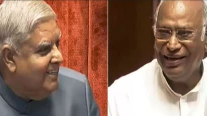 Rajya sabha speaker jagadeep dhanakar and mallikarjun Kharge