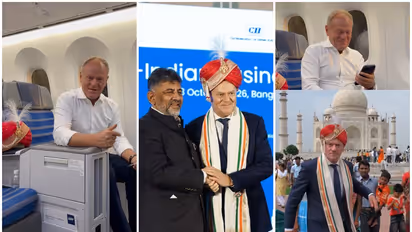 Poland PM Donald Tusk wears Mysore Peta during his Taj Mahal visit