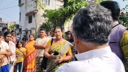 Anganwadi school worker scolds TMC MLA for coming late bsm