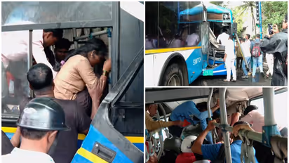 Bengaluru 2 BMTC Buses Collide at KR Circle