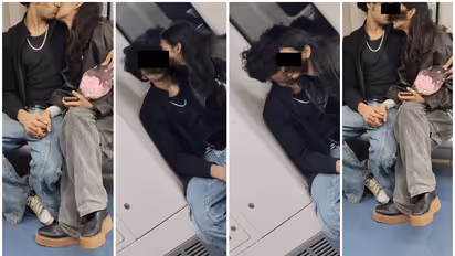 namma Metro Couple Kissing