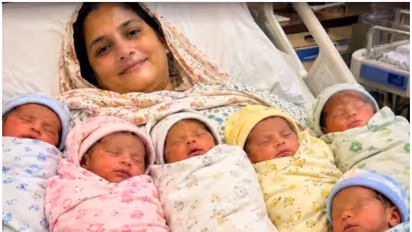 Woman Giving Birth to Sixtuplets