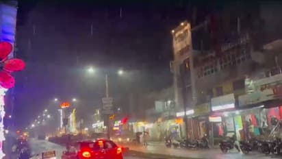 Karnataka map showing districts under IMD Yellow Alert for heavy rain