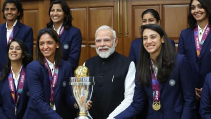 PM Narendra Modi interacts with Women's World Cup champions