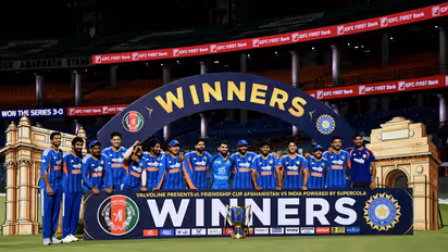 Afghanistan T20I Skipper Ibrahim Zadran with India Squad