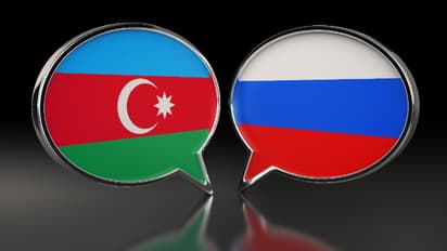 Azerbaijan Russia flags