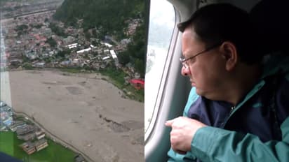 pushkar singh dhami in dharali