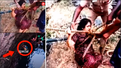 mother rescues daughter from well