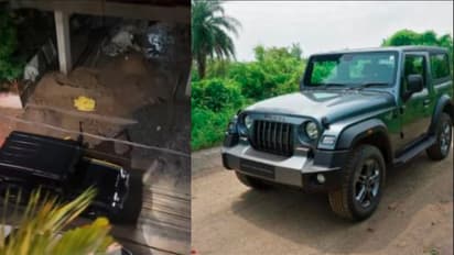 Blinkit Delivery Agent, Mahindra Thar