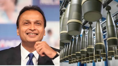 Collage of Anil Ambani and 155mm Artillery Shells