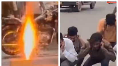 Youth celebrated birthday party by firecrackers