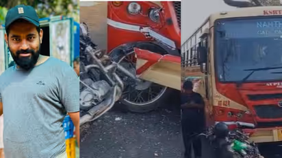 bus accident bike