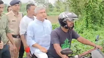 Railway Minister Ashwini Vaishnaw on Bike