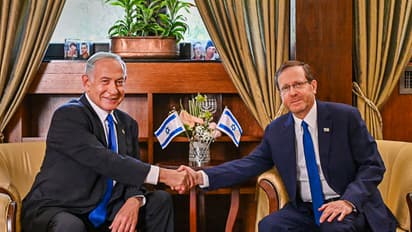 Israel PM Netanyahu and President Isaac Herzog