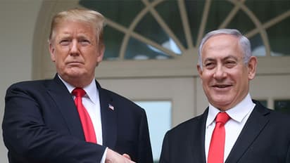 US President Donald Trump and Israeli  Prime Minister Benjamin Netanyahu. (Photo/Reuters)