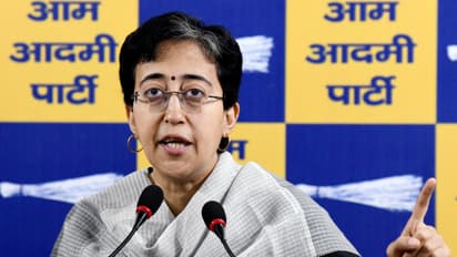 AAP leader Atishi addresses a press conference