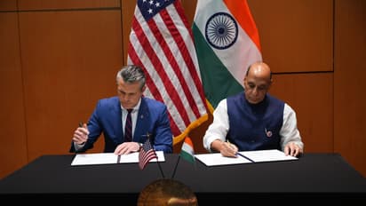 Rajnath Singh and Pete Hegseth