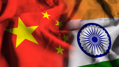 India china flag