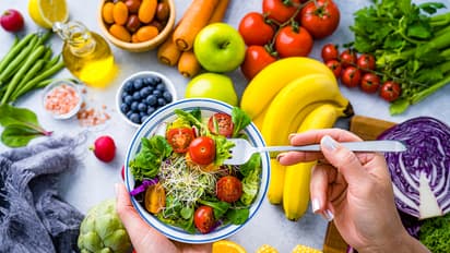 Good diet: Variety of colorful fruits and vegetables