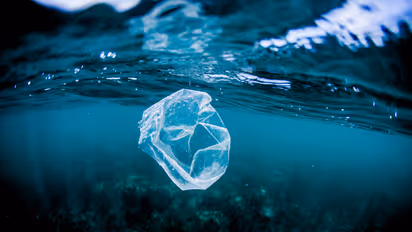 Plastic in ocean