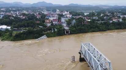 Typhoon Yagi collapsed a bridge 