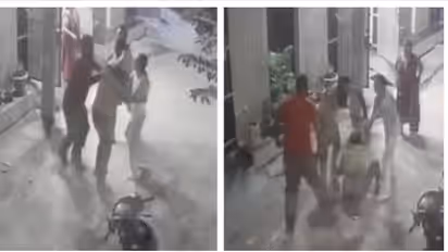 Ludhiana Dowry Horror: Husband Allegedly Drags Wife by Hair, Beats Her on Road Over Thar and Bike Demands (WATCH)