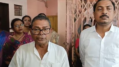 Protests around Minister Bankim Hazra in front of Gosaba BDO office bsm