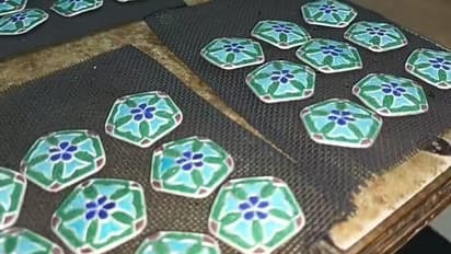 Gulabi Meenakari cufflings