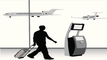 Foreign currency in the handle of trolly bag