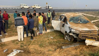 Rajasthan Police car overturned in Haryana vehicle coming from Delhi to Jaipur with wanted criminal