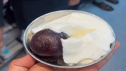 Dahi with Gulab Jamun