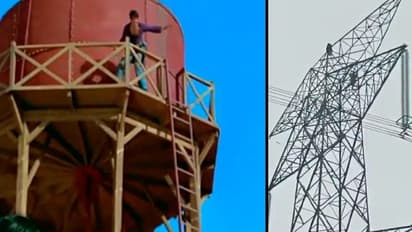 viral love story girlfriend climbed the 80 feet tower to be proud of the lover at Chhattisgarh