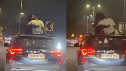 kiss on the roof of car