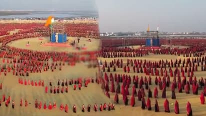 Watch Incredible Indias viral video  37000 women perform during Maha Raas in Gujarat bsm