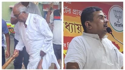 Saugat Roy with a stick to remove the accumulated water criticized Suvendu Adhikari bsm