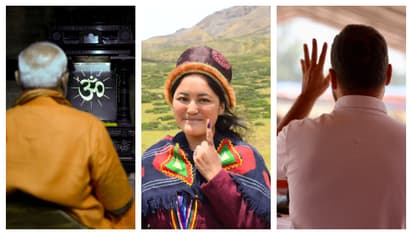 election result update BJP storm since morning strong fight between NDA and India Bloc bsm