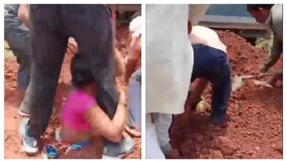 video of Madhya Pradesh trying to bury two women alive due to a land dispute has gone viral bsm