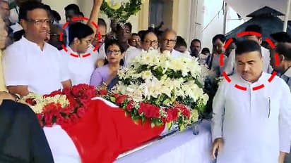 Suvendu Adhikari paid tribute to Buddhadeb Bhattacharjee in the Assembly Abhishek Banerjee stood bsm