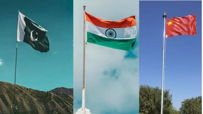 Pak India China Flag