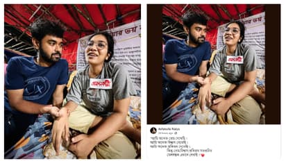 rg kar protest Photos of activist Debashish and hunger striker Snigdha went viral on social media bsm