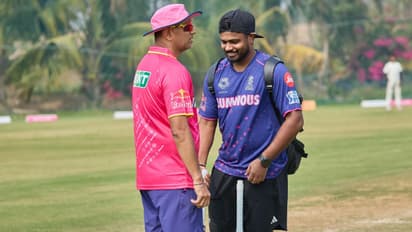 Sanju Samson and Rahul Dravid
