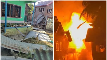 terrorists house on fire