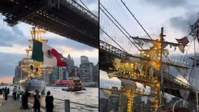 Mexican Navy ship collides into Brooklyn Bridge