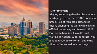 ChatGpt Bengaluru Roast