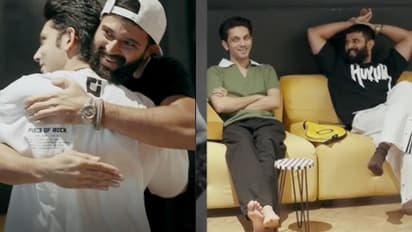 Vijay Deverakonda gifts Rowdy tshirt to Anirudh Ravichander